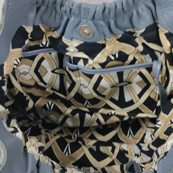 💥FINAL PRICE💥 Allison Scott Blue-Gray Pleated Leather Shoulder Bag - Picture 11 of 16